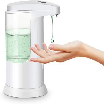 MECO Touchless Automatic Soap Dispenser with Infrared Motion Sensor Hands-Free Waterproof Base for Home School