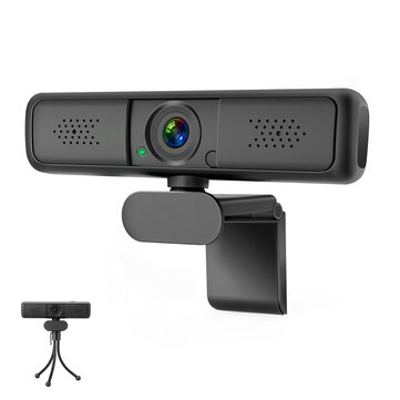 MECO 2K PC Webcam HD 1440P with Stereo Microphone / Lens Cap / Tripod 360 ° USB  Cam Camera Autofocus Light Correction